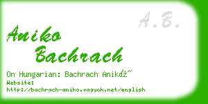 aniko bachrach business card